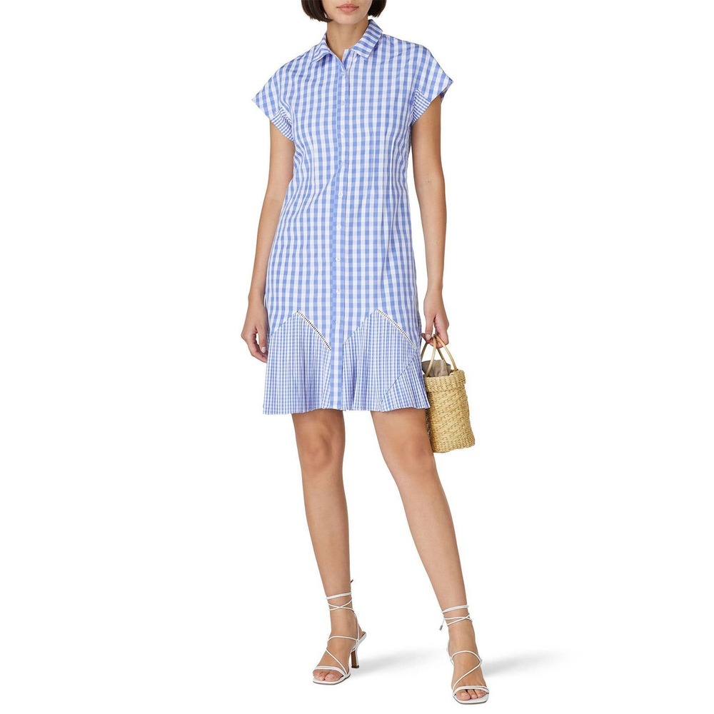 Thakoon Collective Blue Gingham Dress